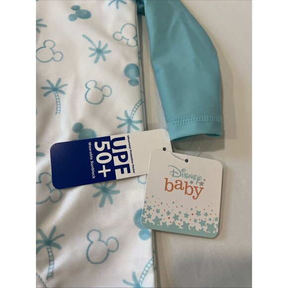 Disney Mickey Baby Rashguard Swim One Piece, Baby Girl Boy 12 Month, NWT UPF 50+ - Picture 2 of 5